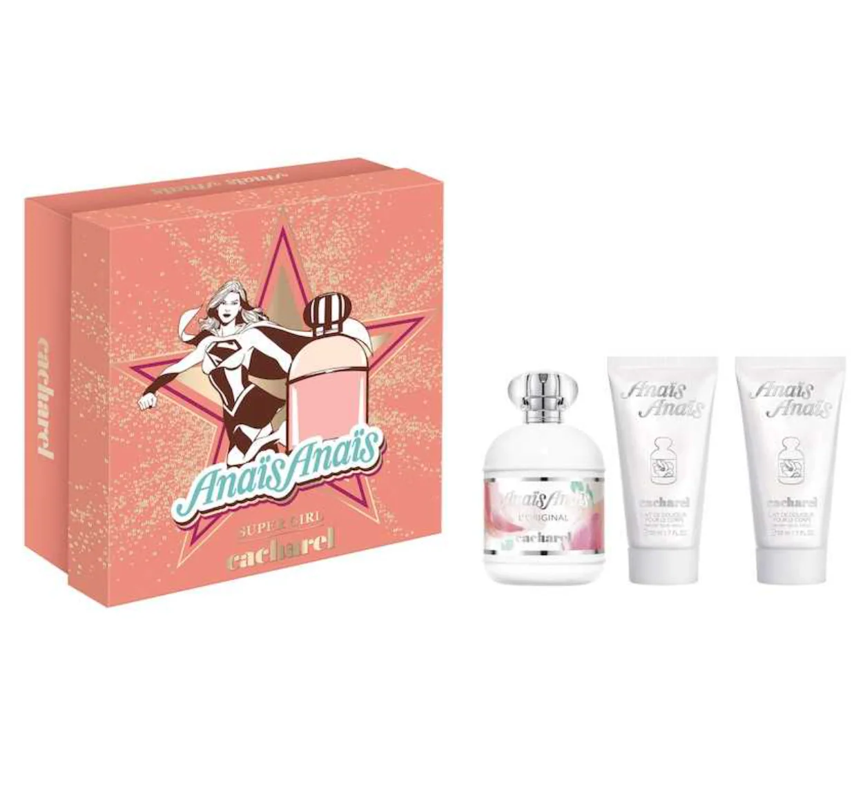 Cacharel Anais Anais 3PCS Gift Set - 100ML EDT Spray + 2 X 50ML Body Lotion (Women)