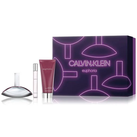 Calvin Klein CK Euphoria Gift Set - 100ML EDP Spray + 200ML Body Lotion + 10ML Mini Spray (Women)