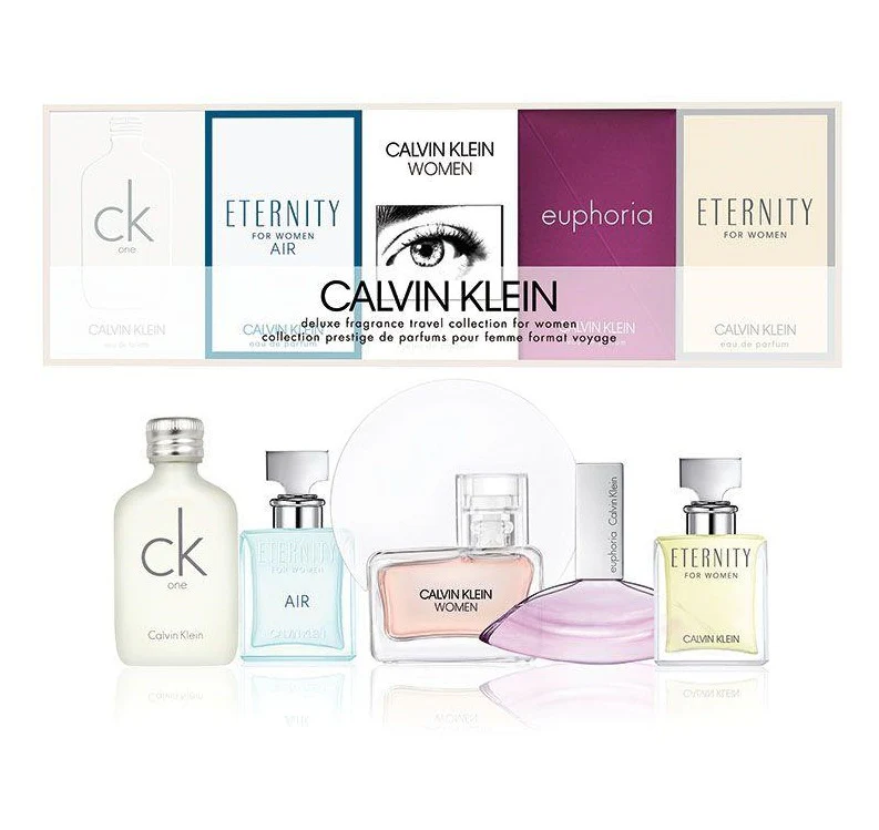 Calvin Klein CK Miniature Gift Set - Eternity 5ML EDP + Euphoria 4ML EDP + Calvin Klein 5ML EDP + Eternity Air 5ML EDP + CK One 10ML EDT (Women)