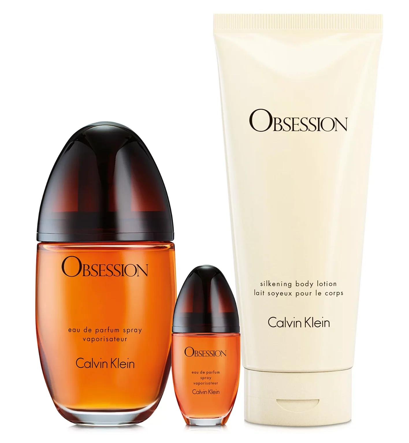 Calvin Klein CK Obsession 3PCS Gift Set - 100ML EDP Spray + 100ML Body Lotion + 15ML EDP Spray (Women)