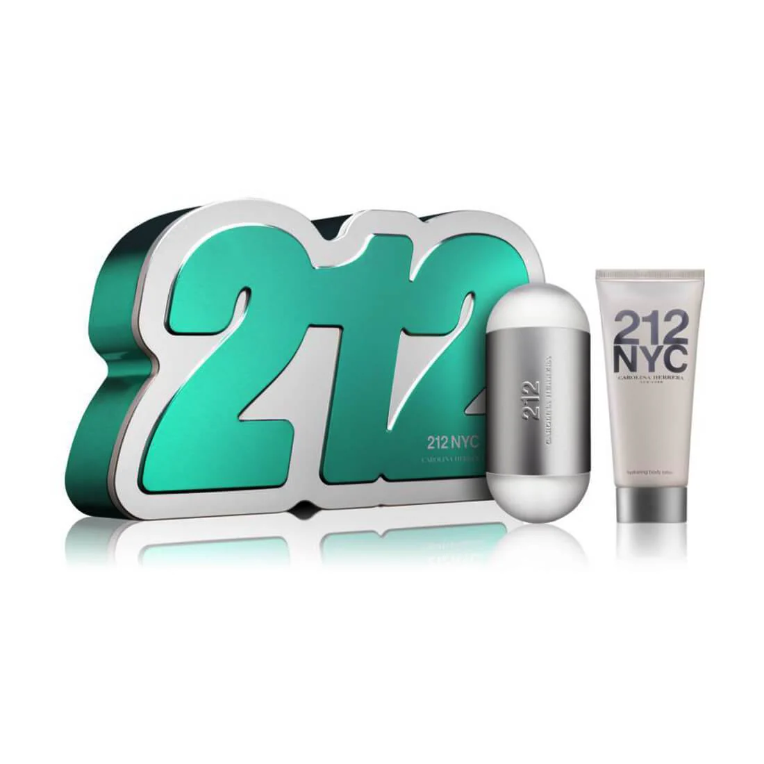 Carolina Herrera 212 NYC Gift Set - 100ML EDT Spray + 100ML Body Lotion (Women)