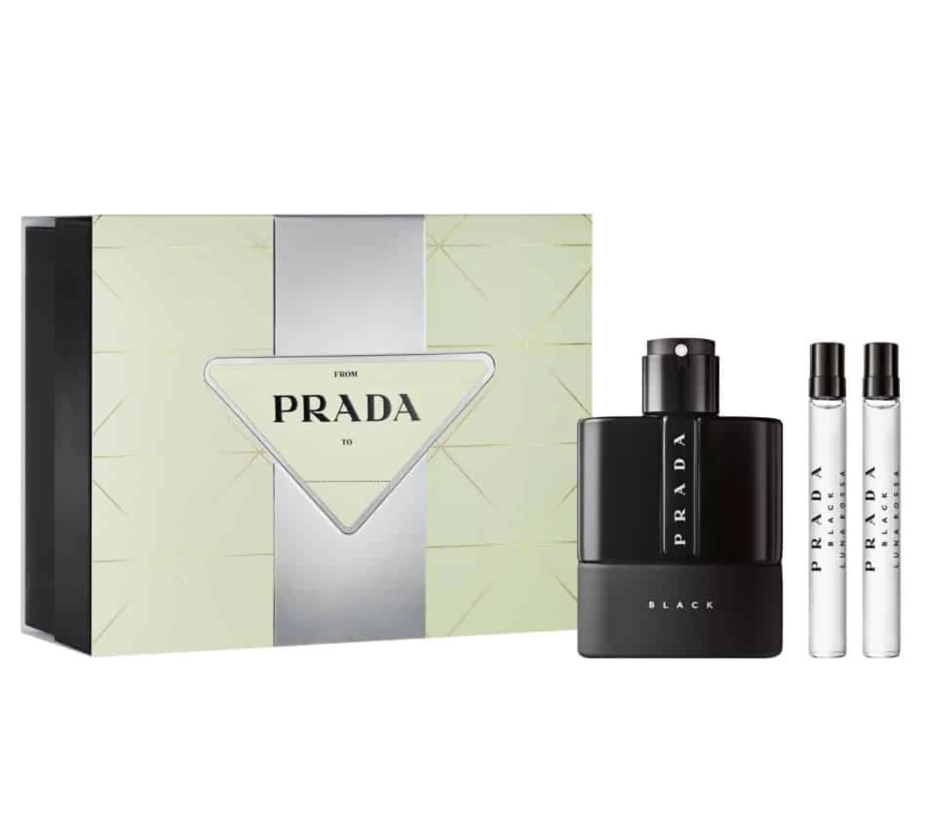 Prada Luna Rossa Black 3PCS Gift Set - 100ML EDP Spray + 2 X 10ML EDP Spray (M)