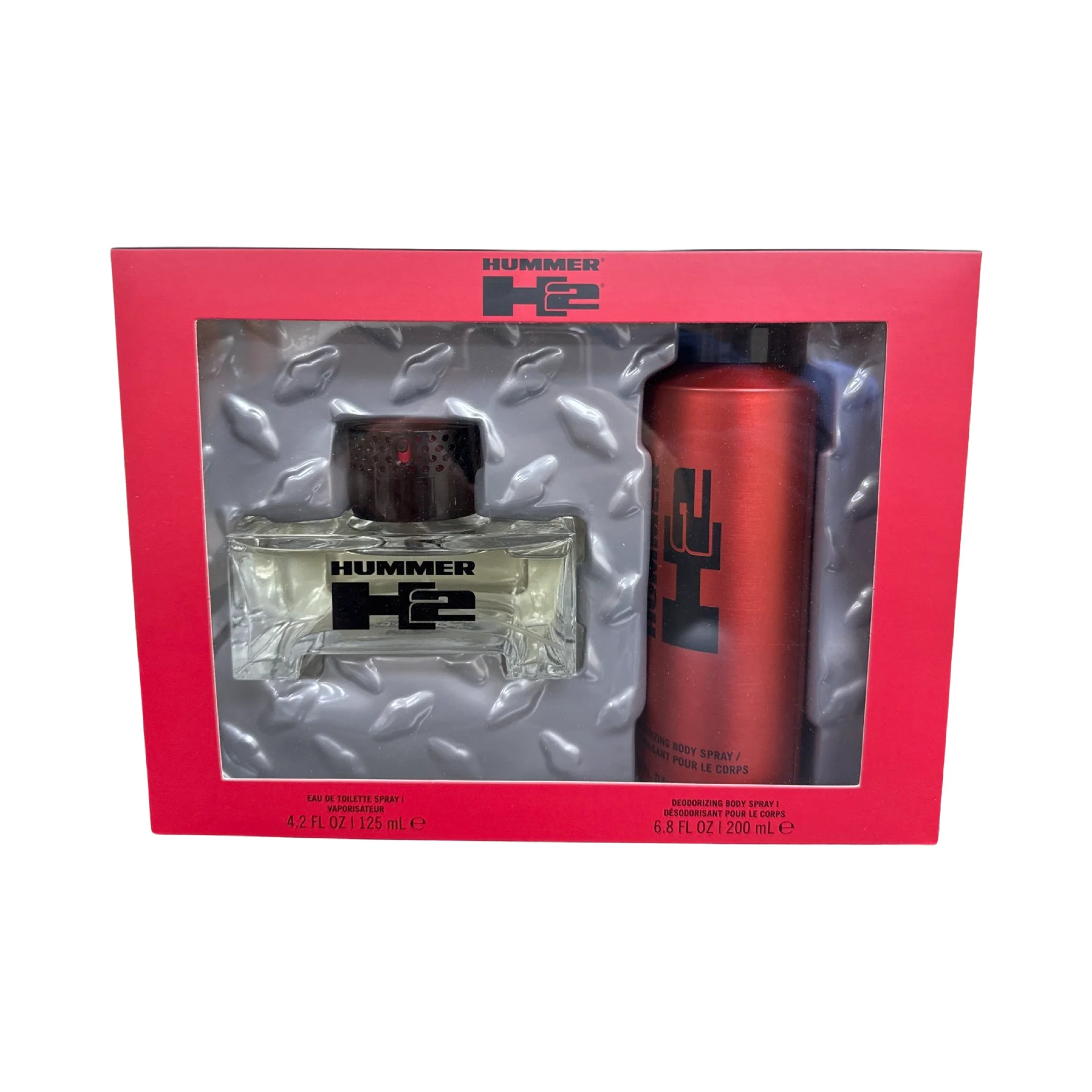 Hummer H2 Gift Set (NO BOX) - 125ML EDT Spray + 200ML Deodorizing Body Spray (Men)