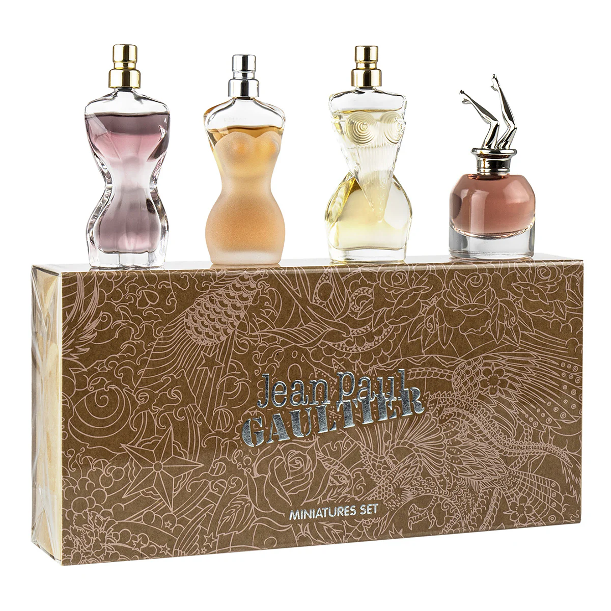 Jean Paul Gaultier JPG Miniature Gift Set (4 X 6ML) - Scandal EDP + Divine EDP + Classique EDT + La Belle EDP (Women)