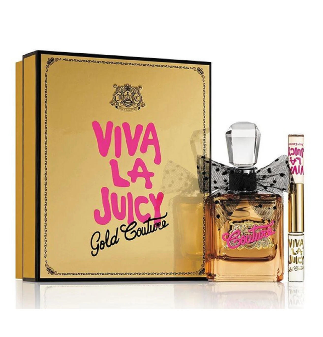 Juicy Couture Viva La Juicy Gold Couture 2PCS Gift Set - 50ML EDP Spray + 5ML Duo Roll On Viva La Juicy Gold Couture + Viva La Juicy (Women)