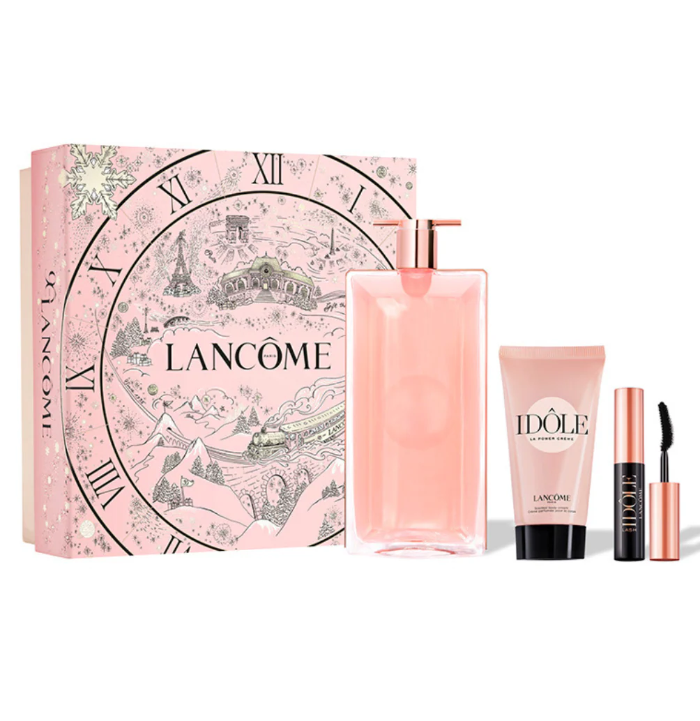 Lancome Idole 3PCS Gift Set - 50ML EDP Spray + 50ML Body Cream + 2.5ML Mascara Volume (Women)