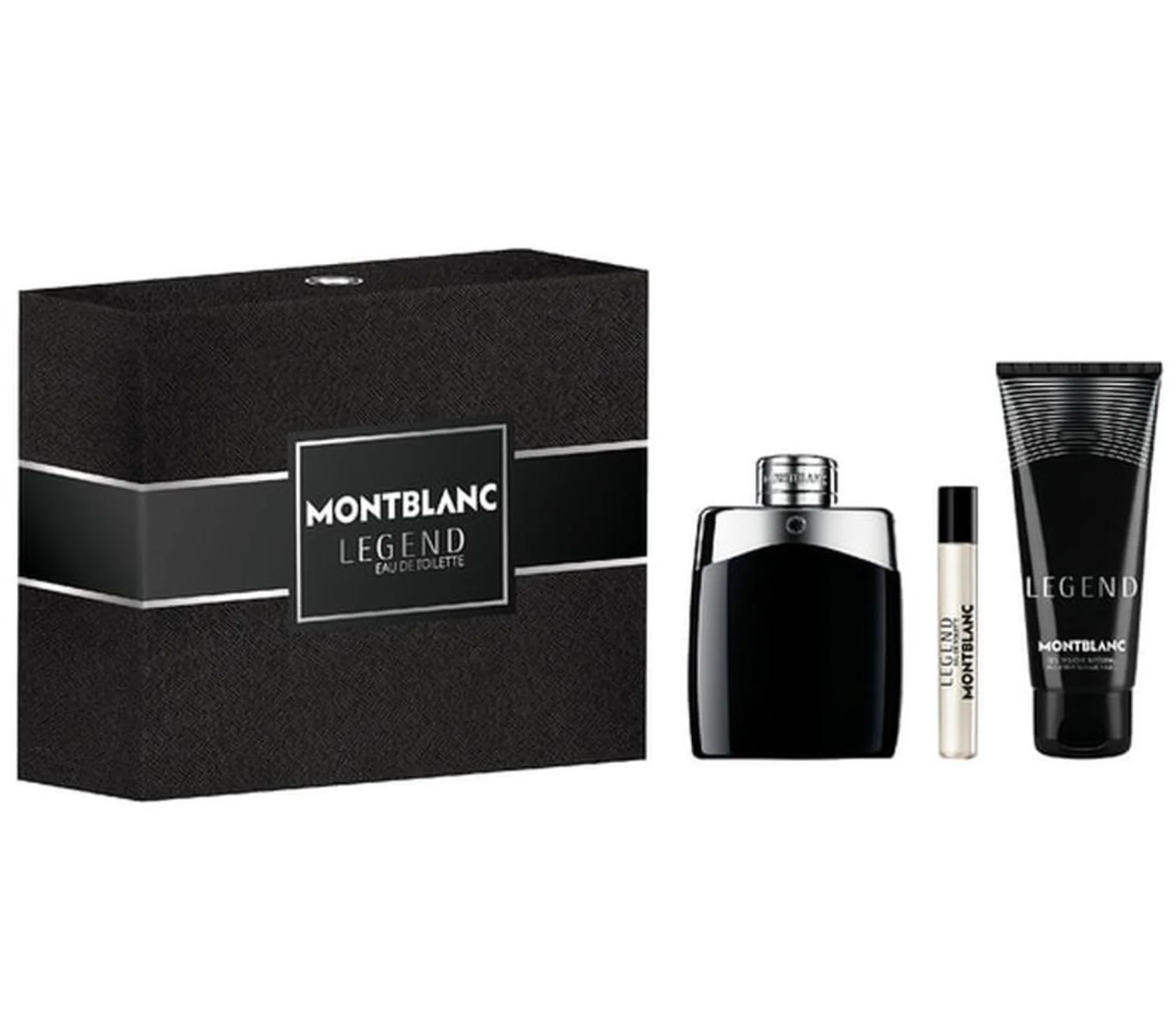 Mont Blanc Legend 3PCS Gift Set - 100ML EDT Spray + 100ML Shower Gel + 7.5ML EDT Spray (Men)