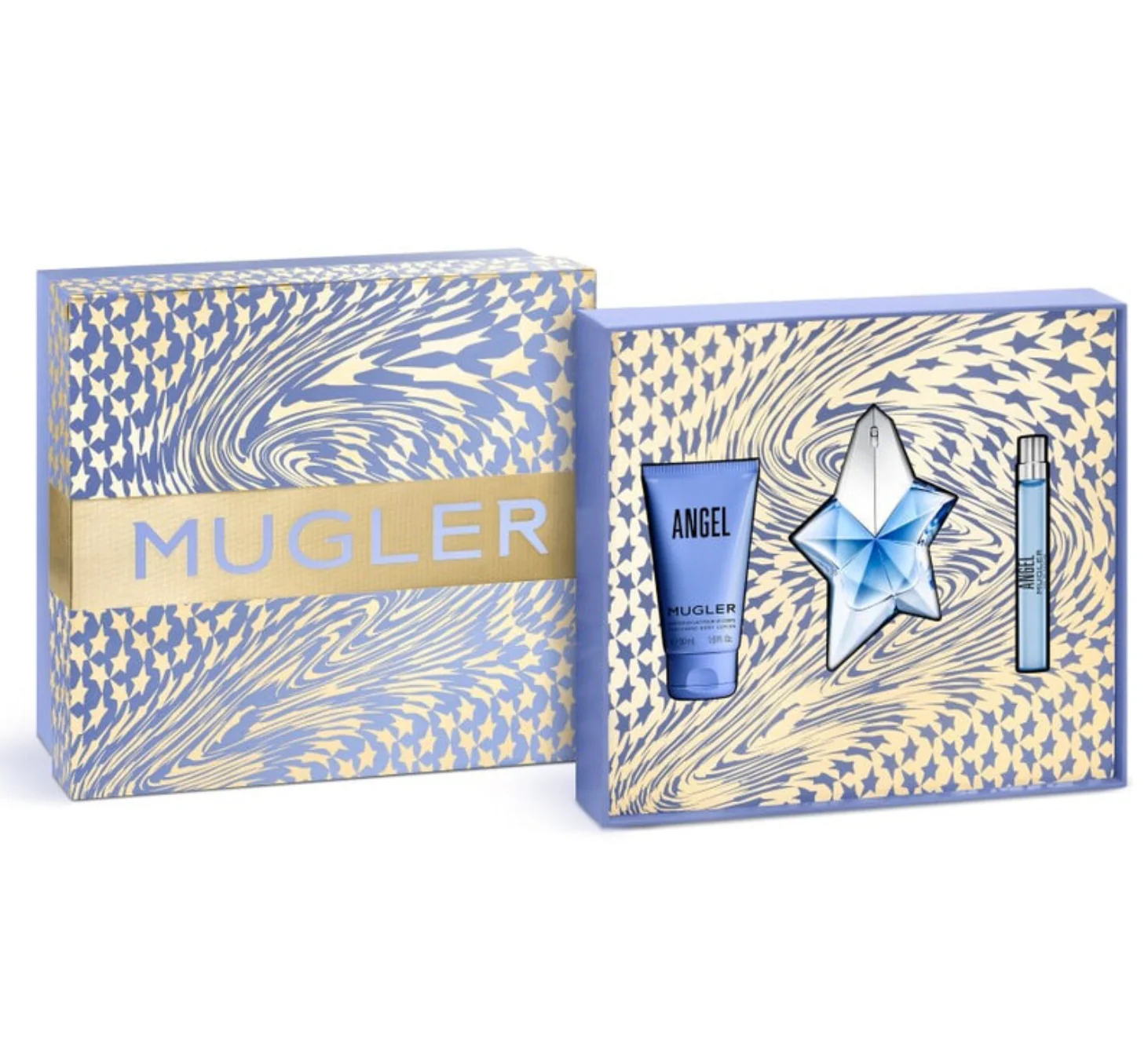 Mugler Angel 3PCS Gift Set - 50ML EDP Spray + 50ML Body Lotion + 10ML Travel Spray (Women)