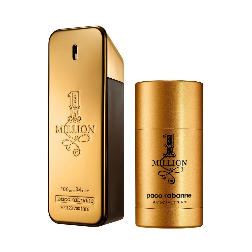 Paco Rabanne 1 Million Traveler Exclusive Gift Set - 100ML EDT Spray + 75 Grams Deodorant Stick (Men)
