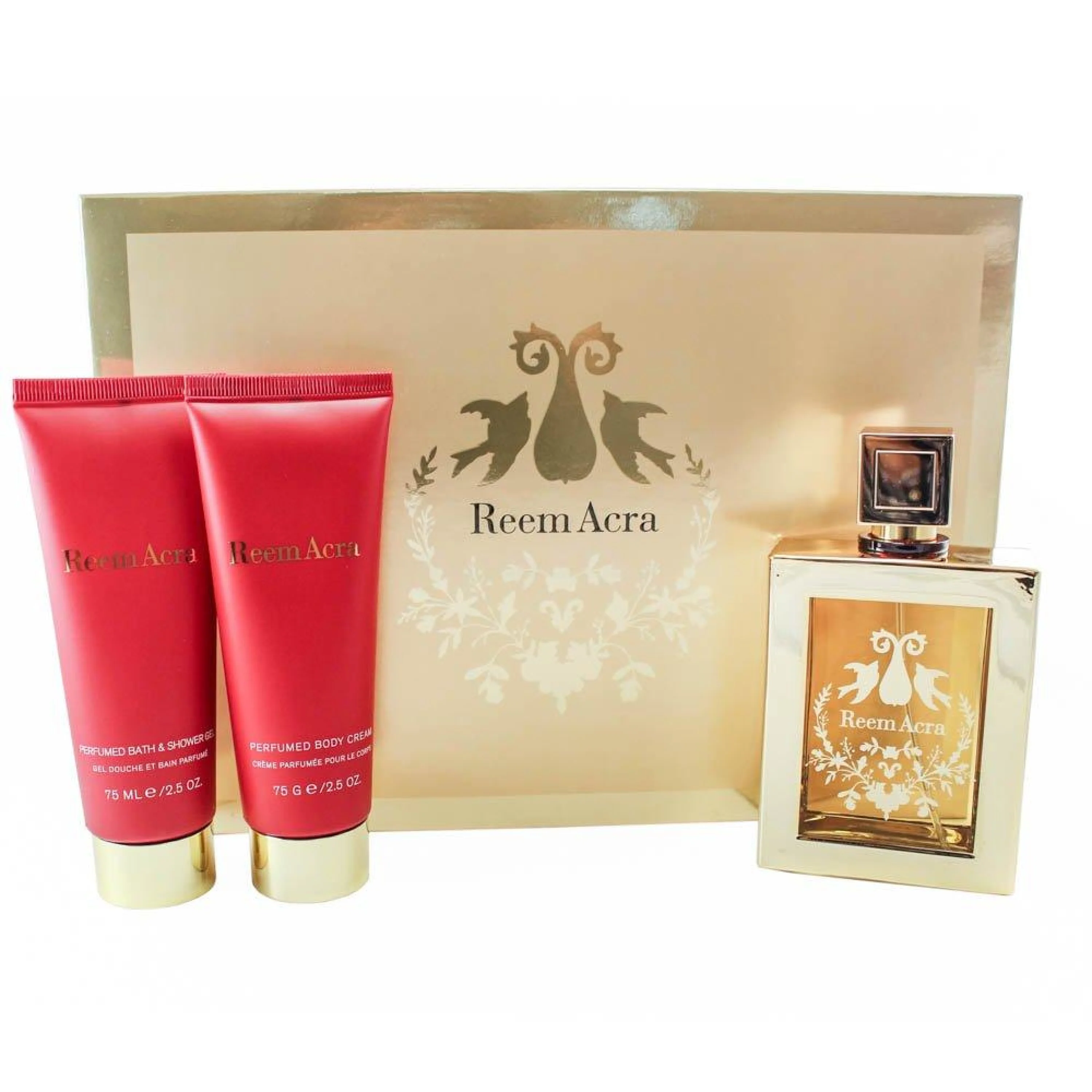 Reem Acra 3 PCS Gift Set 90ML EDP Spray + 75G Body Cream + 75ML Shower Gel (Women)