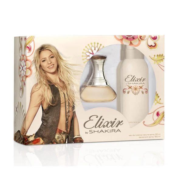 Shakira Elixir 2 PCS Gift Set (NO BOX) - 50ML EDT Spray + 150ML Deodorant Spray (Women)