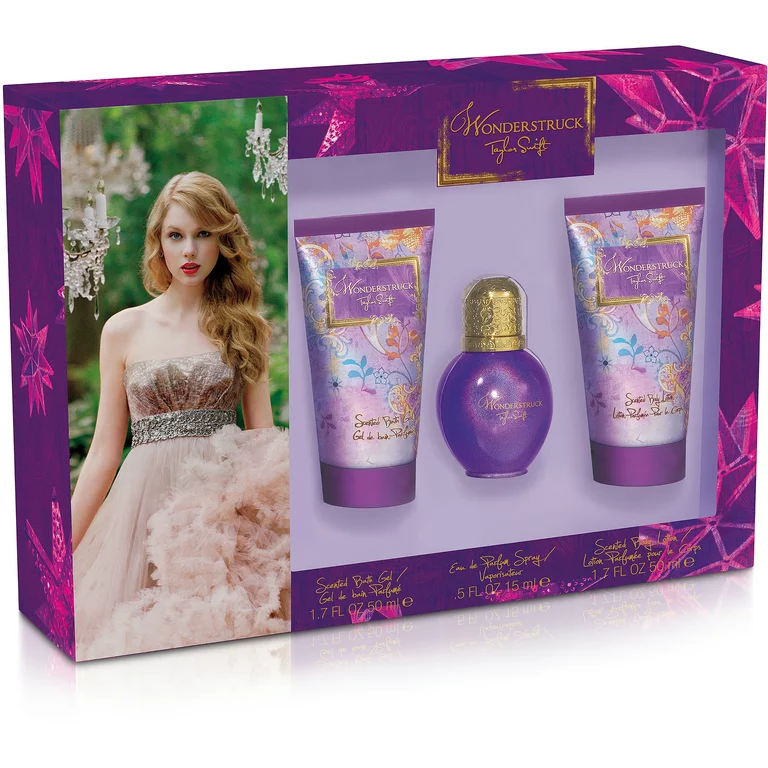 Taylor Swift Wonderstruck 3PCS Gift Set - 50ML EDP Spray + 50ML Scented Bath Gel + 50ML Scented Body Lotion (Women)