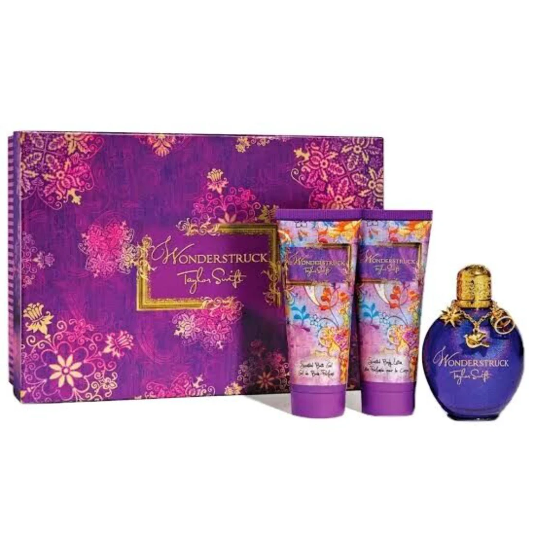 Taylor Swift Wonderstruck 3PCS Gift Set (NO BOX) - 50ML EDP Spray + 50ML Scented Body Lotion + 50ML Scented Bath Gel (Women)