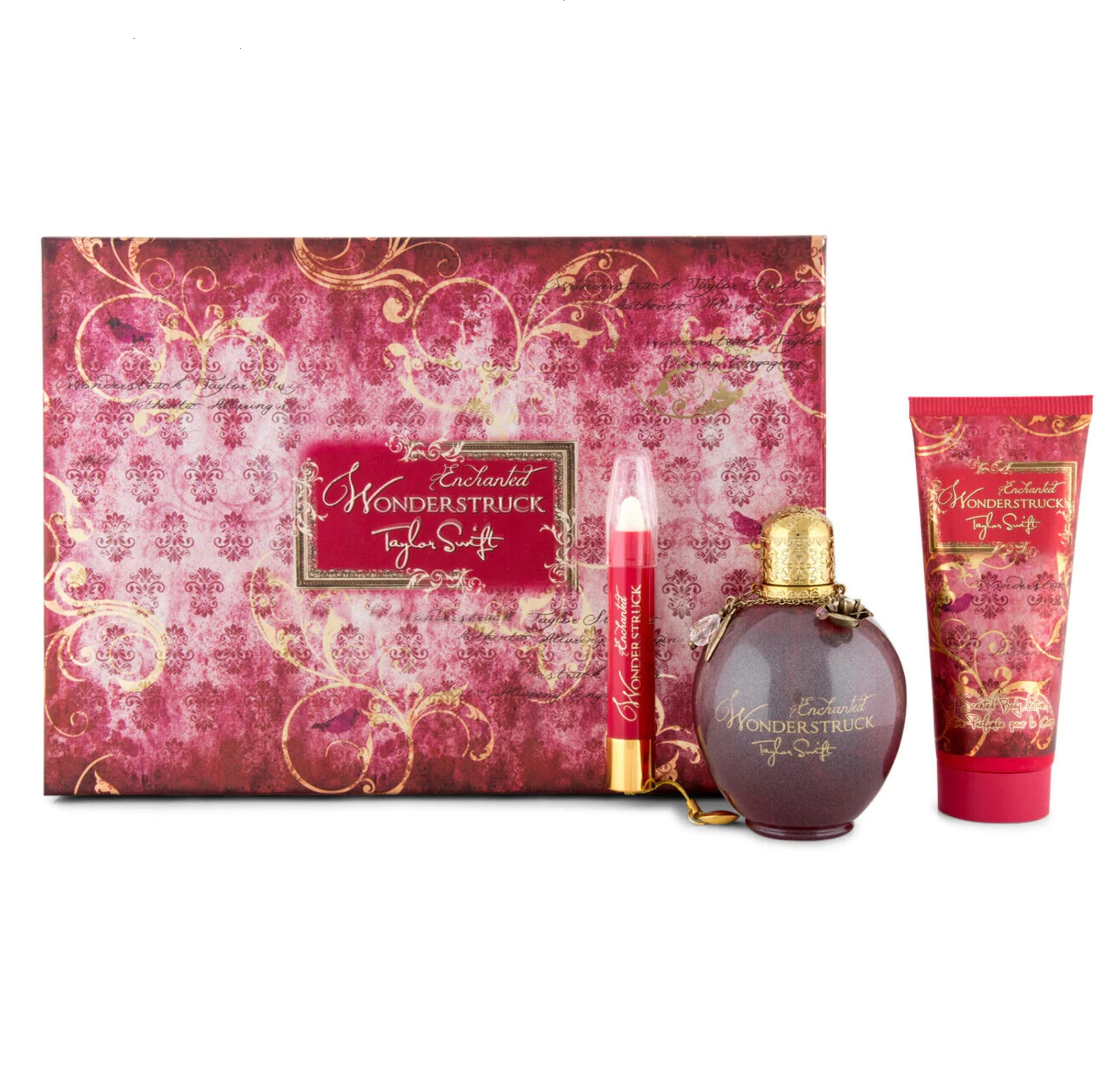 Taylor Swift Wonderstruck Enchanted 3PCS Gift Set - 100ML EDP Spray + 100ML Scented Body Lotion + 2.75G Solid Perfume Pencil (Women)