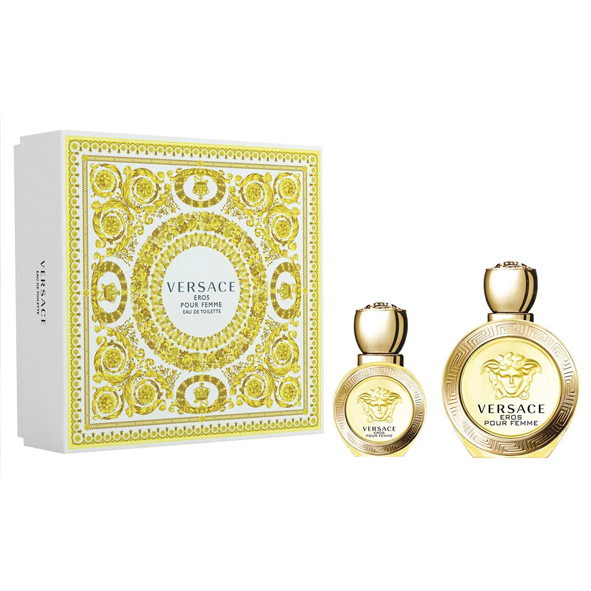 Versace Eros Pour Femme 2PCS Gift Set - 100ML EDT Spray + 30ML EDT Spray (Women)
